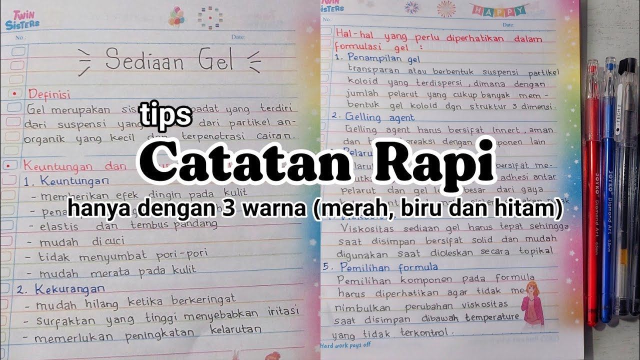 Cara Membuat Catatan Rapi dan Simpel - YouTube