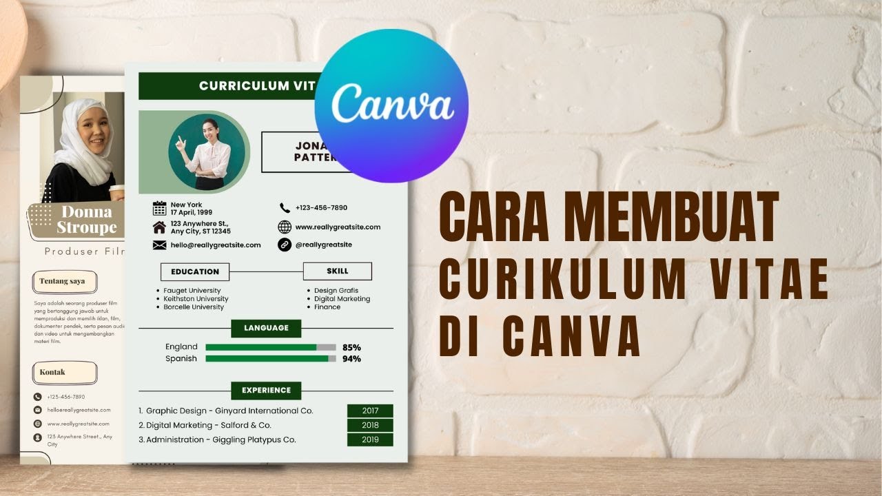 cara membuat cv di canva, gak ribet, cepat dan mudah - YouTube cara membuat cv di canva, gak ribet, cepat dan mudah - YouTube