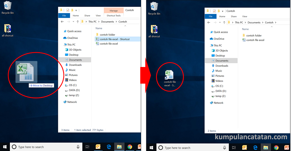 Cara Membuat Shortcut di Desktop Windows 10 - Kumpulan Catatan Cara Membuat Shortcut di Desktop Windows 10 - Kumpulan Catatan
