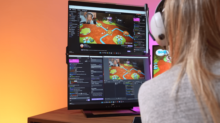 Premium Photo | Dual monitor gaming setup with sleek monitors and Tutorial Mengatur Dual Monitor untuk Kerja dan Gaming